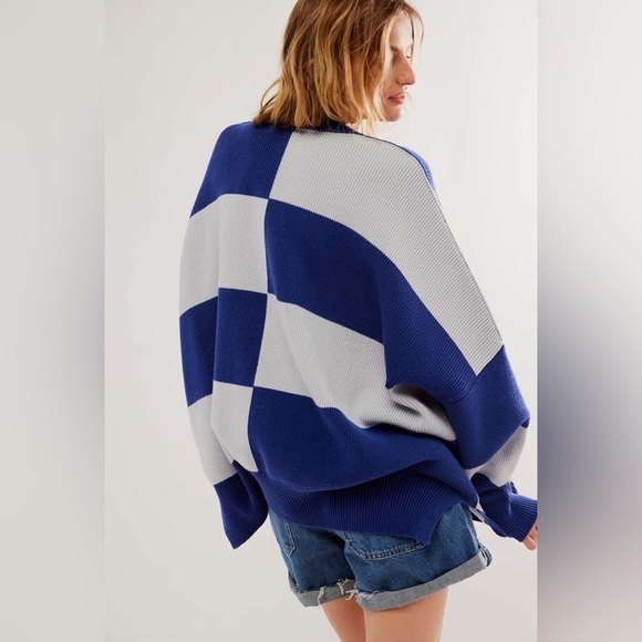 Free People Checker Easy Street Tunic Sweater - Picture 4 of 12